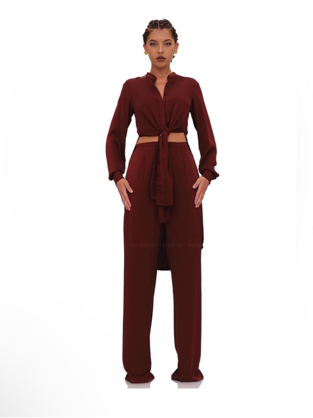 ANDREA IYAMAH UCHI PANTS in cinnamon